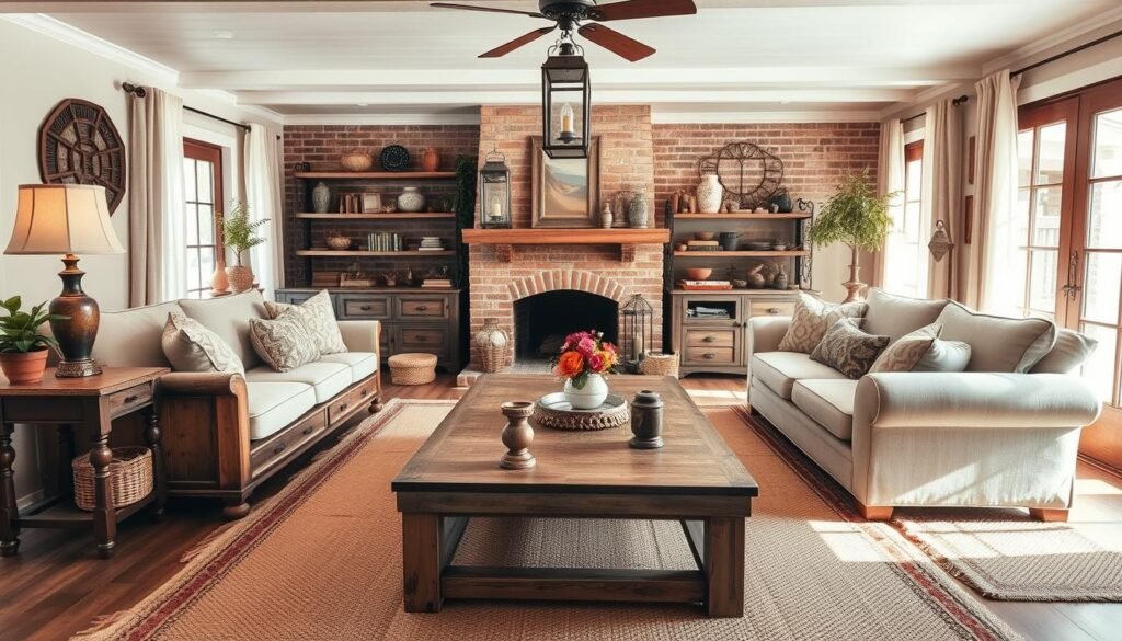 vintage farmhouse decor living room furniture