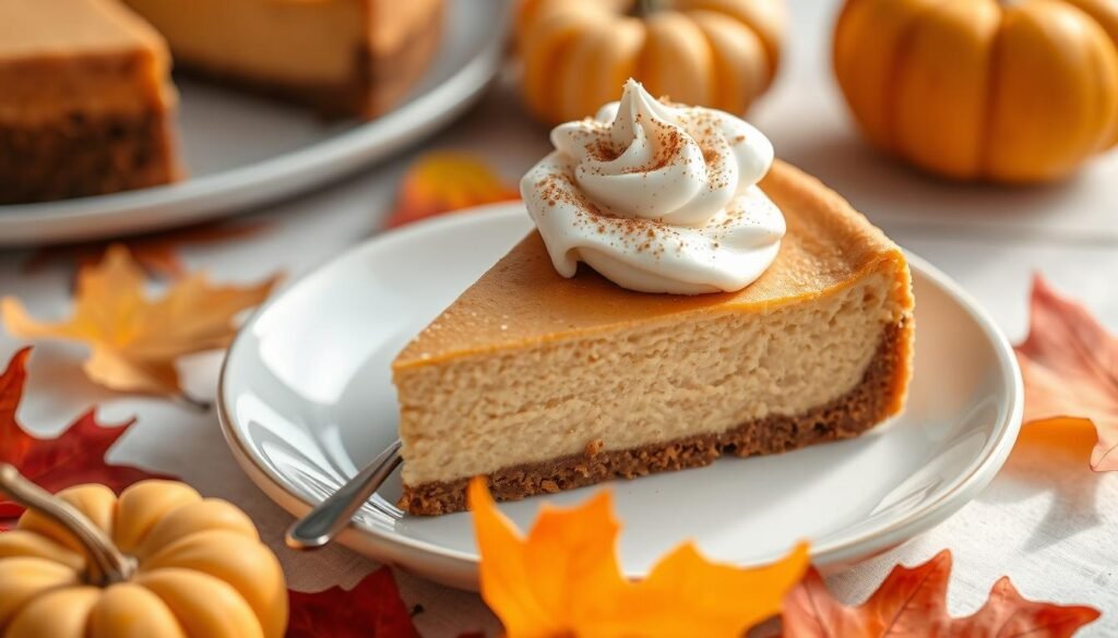 pumpkin cheesecake with gingersnap crust