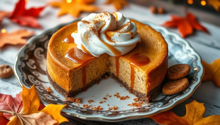 pumpkin cheesecake with toppings