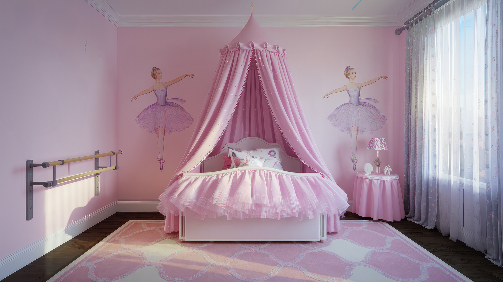 Pink Bedroom Decor for Kids Ballerina